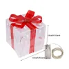 Christmas Decorations Glowing Decoration Gift Box Ornament With Bow Lighting Outdoor Light Navidad L5 221125