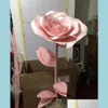 Ghirlande di fiori decorativi Addensamento Fiore di carta Decorazione di cerimonia nuziale Enorme rosa Vetrina 3D Fiori manuali Festa Su Dhwme