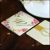 بطاقات المعايدة بطاقة الدعوة Stam Creative Bardian Bardian Carding Cards Wedding Thering Supplies Three Off Design More Color 1 Dhy04