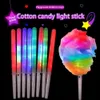 Bastoncini luminosi a LED colorati Coni di zucchero filato Bastoncini di marshmallow luminosi riutilizzabili Tubo di allegria luminoso Luce scura per forniture per feste