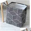 Storage Baskets Square Basket Geometric Storage Box Household Creative Foldable Receiving Laundry Style Home Cleaning Supplies 13 5M Dhcjr