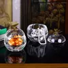 Butelki do przechowywania przezroczyste kryształowe słoiki szklane i pokrywki Europejskie nowoczesne mosiężne metalowe zwierzę dekoracyjne pojemniki kosmetyczne Suger Jar