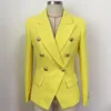 Costumes pour femmes décontracté mince coréen jaune rouge solide boutons femmes élégantes 2022 bureau d'affaires dame à manches longues Blazer veste 50288 50284