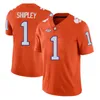 Voetbalkleding D.J. Uiagalelei Football Jersey 16 Trevor Lawrence 9 Travis Etienne Jr. 1 Will Shipley 2 Cade Klubnik Jerseys