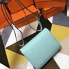 Bolso de hombro de lujo de 18cm diseñador para mujeres de moda para mujeres de moda Epsom cuero costura hecha a mano color verde color verde color verde color entrega rápida