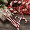 Decorazioni natalizie Grande bastoncino di zucchero dipinto di Natale Rosso Bianco Lecca lecca artificiale Albero di Natale Ciondolo appeso per l'anno Navidad Giocattoli regalo 221125