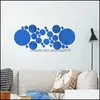 Tegelstickers Acryl Home Decor muurstick veranda woonkamer spiegelstickers grote kleine cirkel slaapkamer tegels sticker corridor art deco dhfmd