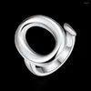 Cluster Rings Top Quality 925 Silver Letter O Round Open For Women Color Fashion Jewelry Wholesale