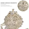 Decorazioni da giardino Scatola di gingilli Carrozza Casse di gioielli Regalo creativo Ornamento di cristallo Zucca Carrozza borse accessori regalo 221126