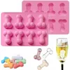 Penis Molds Cake Mold voor chocolade snoep Verjaardag Single Party Funny Ice Cube Sugar Fondant Mold anti-Stick Food-Grade FY2114 C1129