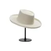 Berretti francese largo brim brio di alta qualità in lana di lana inverno cappelli da donna calda cappello vintage bianco nero aderente sombrero classico mujer