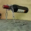 Nyhetsartiklar Magic Suspension Iron Chain Wine Rack Metal Hanging Bottle Holder Bar Cabinet Display Stand Helf Home Decor Supplies 221128