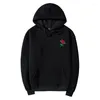 Men's Hoodies Autumn Winter Rose Men's Sweatshirts Embroidery Cotton Men Women Oversize Hoody US Size XS-XL