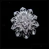 Булавки Броши с покрытием Sier Tone Clear Rhinestone Crystal Brooch Flower Girls Cor Fashion Wedding Bridal Bouquet Pins Brooche Dhgarden Dhkqb