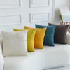 Kudde mode dot sammet omslag 45x45 cm för vardagsrum dekorativ soffa dekor kudde mönster design rosa