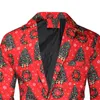 Men's Suits Blazers Single Button Men Christmas Snowflake Santa Claus Printed Xmas Notched Collar Party Jacket Coat 221124