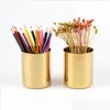 Vases Gold Plated Pen Container Retro Vase Stainless Steel Mti Function Desktop Storage Cup Home Furnishings Fashion Cosmetic Tube 1 Dht4A