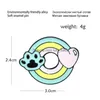 Pins Brooches Cute Cartoon Rainbow Round Brooches Red Heart Cat Claw Enamel Pins Alloy Brooch For Women Funny Denim Shirt Badge Jew Dhxzu