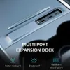 För Tesla 2021-2022 Model 3 Y 27W Snabbladdare LED Intelligent dockningsstation USB Shunt Hub Decoration biltillbehör