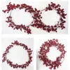 Decorative Flowers Christmas Garland Artificial Berry Plants Vine Green Red Garden Decoration Home Accessories Po Props