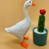 Garden Decorations Magnetic Key Holder Goose Shaped Figurine with Magnet Cute Desktop Ornament for Home Entry Kids Gifts 221126