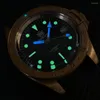 Wristwatches STEELDIVE Men CUSN8 Bronze Watch SD1966S NH35 Automatic Mechanical Watches Pot Lid Bubble Mirror Sapphire Glass 200m Waterproof