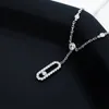 Anklets Top Quality 925 Silver Plated Geometric Symbols Anklet Moving Diamond Pendant Charm Chain For Women Original Jewelry