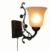 Wandlamp gang retro industrieel zwart gepijnde glazen lampenkap bedden staten wastruimte trap lichting verlichting