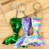 Mermaid Keychain Fashion Sequin Mermaid Tail Key Rings Accessories Car Luggage Algage Pendant Wholesale Keychains