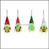 Party Favor Christmas Luminous Decorative Pendant Doll For Tree Party Cute Green Beard Old Man Gnomes Faceless Toy Festival Supplies Dhi2K