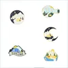 Pins Brooches Trendy Cartoon Snow Mountain Oil Drop Lapel Brooch Badges Pin Bag Gift Men Women Jewelry 609 H1 Delivery Dhgarden Dhb7U