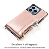 Casos de telefone ￠ prova de choque para iPhone 13 12 11 Pro Max X Xs XR 7 8 Plus colorido PU PU PU Dual Buckle Kickstand Protective Case com z￭per em bolsa e slots de cart￣o
