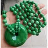 Correntes Jóias Natureza Birmânia Jade Emerald Safe Bule Nelace Corrente de camisola de pingente