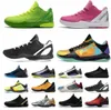 MAMBA ZOOM 6 Protro Grinch Mens Basketball Shoes Bruce Lee Whatchallenge Lakers Big Stage Chaos 5 Ringsメタリックゴールドメンズトレーナースポーツ屋外スポーツ