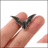 Perni Spille Pipistrello Spille Smalto Pin Alternativa Goth Moda Strega Stile Regalo di Halloween Spooky Bavero Accessorio per gioielli 1 Dhgarden Dh3V8