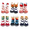 First Walkers Christmas Baby Toddler Nonslip Indoor Floor Antislip Slippers Babys Outdoor Breathable Cotton Thick Woolen Shoes 221125