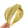 Bandeaux Satin Métal Chaîne Croix Bandeau Noué Bandeau Adt Cheveux Accessoires Drop Delivery Bijoux Hairjewelry Dhuhv