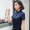 Chemisiers pour femmes nouveauté bordeaux été chemises à manches courtes pour femmes OL Styles bureau travail porter Blouse femme hauts vêtements grande taille