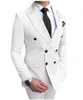 Men's Suits Blazers Beige Suit 2 Pieces Double-Breasted Notch Lapel Flat Slim Fit Casual Tuxedos For WeddingBlazerPants 221128