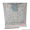 Aufbewahrungsbeutel Holographische Folie Poly Bubble Mailer Sliver Express-Verpackungsbeutel Tragbare Farbaluminizer Home Storage Bubbles Bags Dhlpx