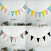 Dekorativa f￶rem￥l Figurer Icke -v￤vda dekorativa f￶rem￥l Fabric Pennant Party Decorations Triangle Colorf Birthday Flag Pling Chi Dho1w