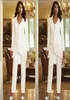 2019 White Three Pieces Mother Pant Suits Long Hermes Chiffon Ruffles Custom Made Elegant Evening Party Downs New ARRIVER5831535