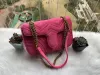 Najwyższa jakość 6 colors słynna marka designerska torba na ramię skórzana torba łańcuchowa Cross Body Pure Color Women torebka Crossbody torebka 2246