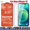 21D Plus Full Cover Tempered Glass Phone Screen Protector For iPhone 14 13 12 11 Pro Max Mini Xr Xs 6 7 8 Plus Samsung A12 A13 A33 A53 A73