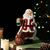 Decorative Objects Figurines NORTHEUINS Resin Santa Claus Statues HandPainted Noel Christmas Dolls Miniature for Year Season Gifts 221125