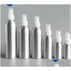 Storage Bottles Jars Aluminium Spray Atomiser Bottle Metal Empty Bottles Fine Mist Pump Atomizer Cosmetic Container 30Ml 50Ml 100M Dhhzy