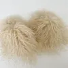 Kapcie jesienne nowe projektant długie włosy owce futra slajdy moda Mongolska do dostawy upuszczania SMT7H