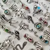 Band Wholesale Bulk lots 50pcs Punk Rock Top Mix Retro Silver Plate Animal Eyes s Hiphop Men Vintage Women Jewelry 2211259641649