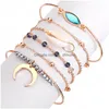 Bedelarmbanden fehame handgemaakte boho armband femme candy color polymeer klei elastische charme voor vrouwen sieraden polsband pseras drop d dhchg