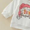 Pullover 0815 Lioraitiin 03years Toddler Baby Boy Girl Christmas Autumn Santa Print Drukuj Bluza z długim rękawem 221125